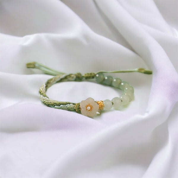 Prosperity Hetian Jade Woven Bracelet