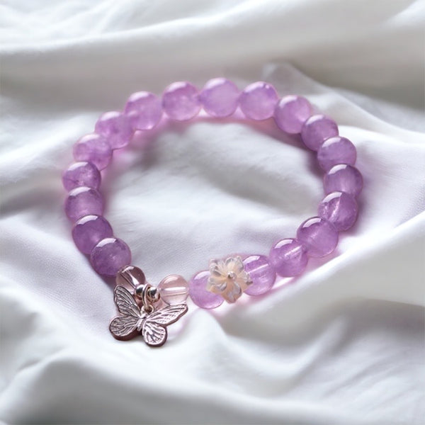 Lavender Amethyst & Clear Quartz Bracelet