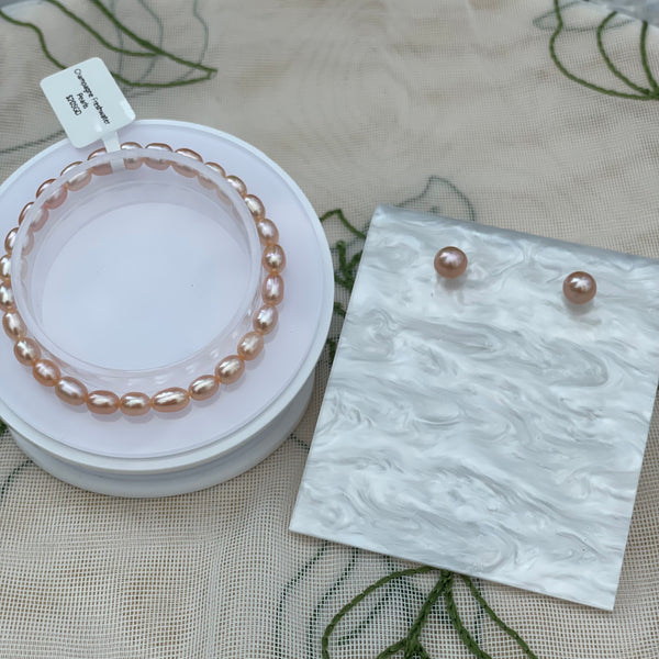 Champagne Freshwater Pearl set