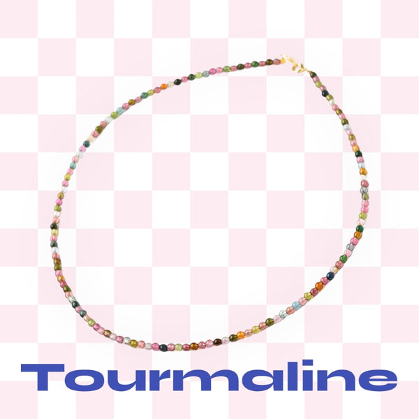 Tourmaline beaded necklace