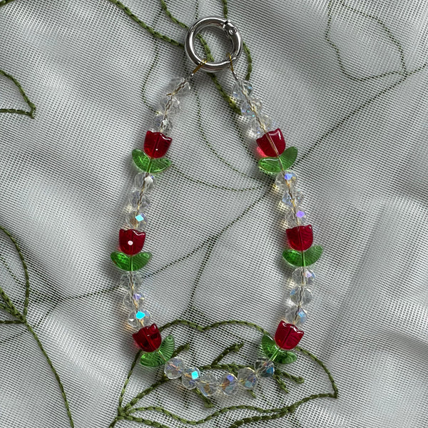 Bed Of Roses bag charm